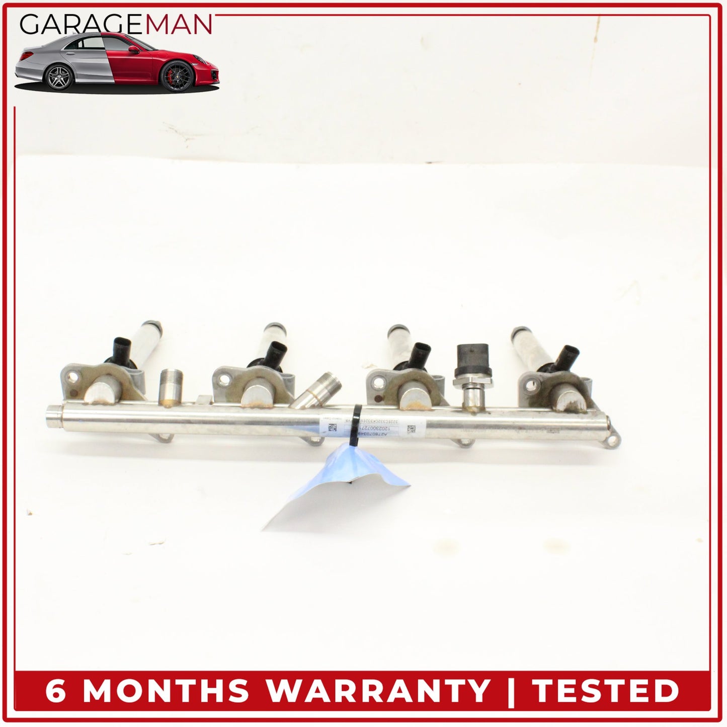 2011-2018 Mercedes W216 CL550 Fuel Injection Rail Line w/ Injectors Right Side