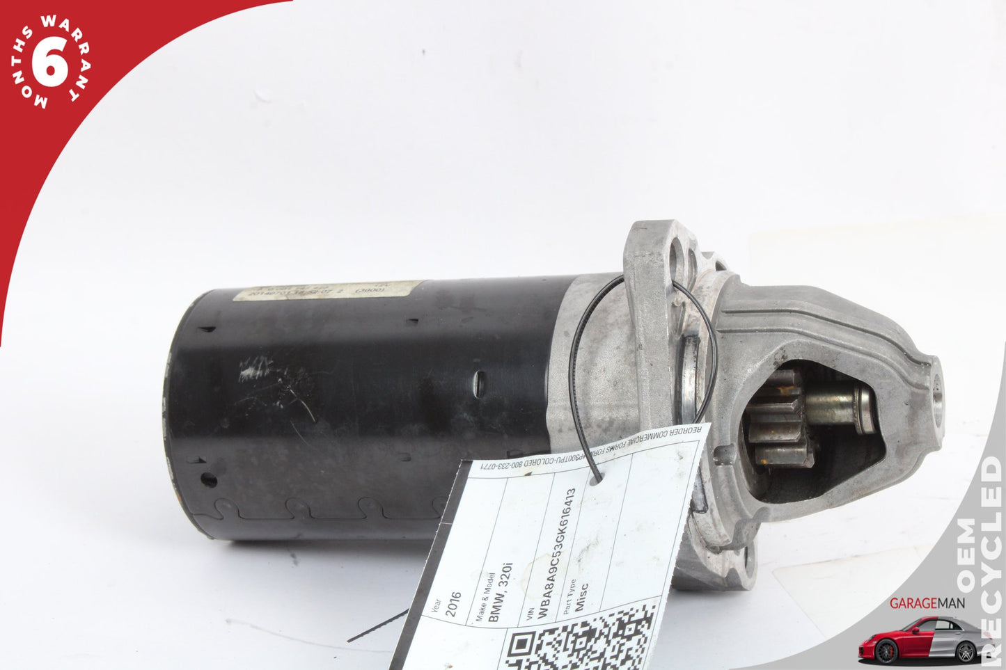 2012-2018 BMW 320i 328i 340i F30 2.0L Engine Starter Motor Bosch 12V 8612576 OEM