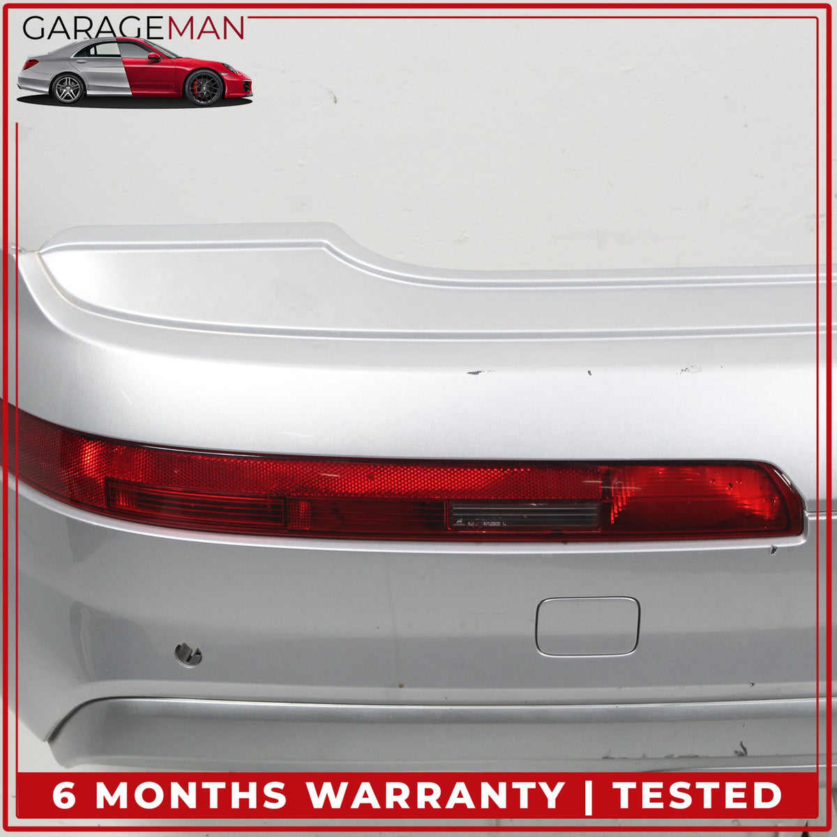 2017-2019 Audi Q7 SUV Rear Bumper Cover Florett Silver Metallic 4M0807511 OEM