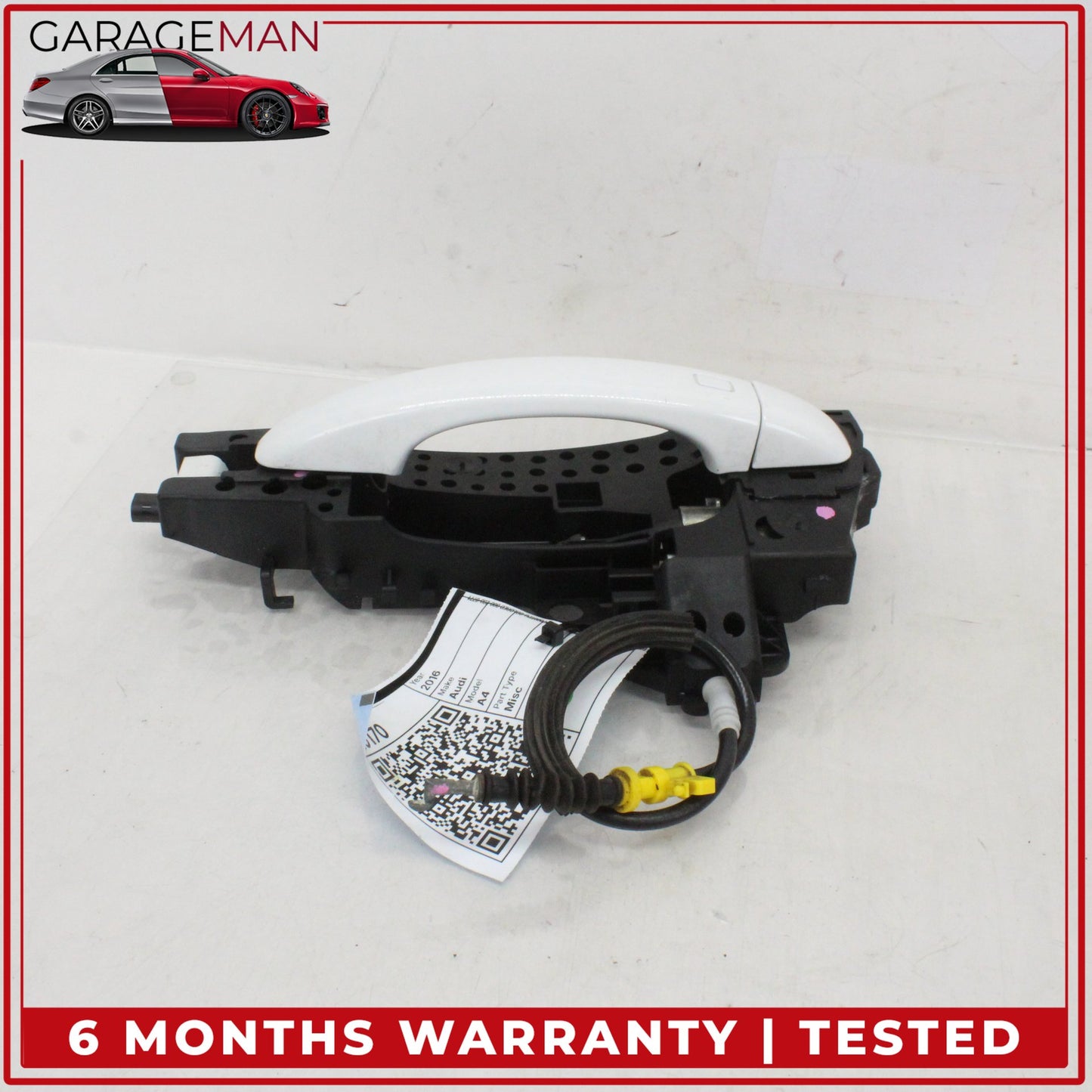 2009-2016 Audi A4 S4 A5 S5 Rear Left Driver Side Exterior Door Handle White OEM