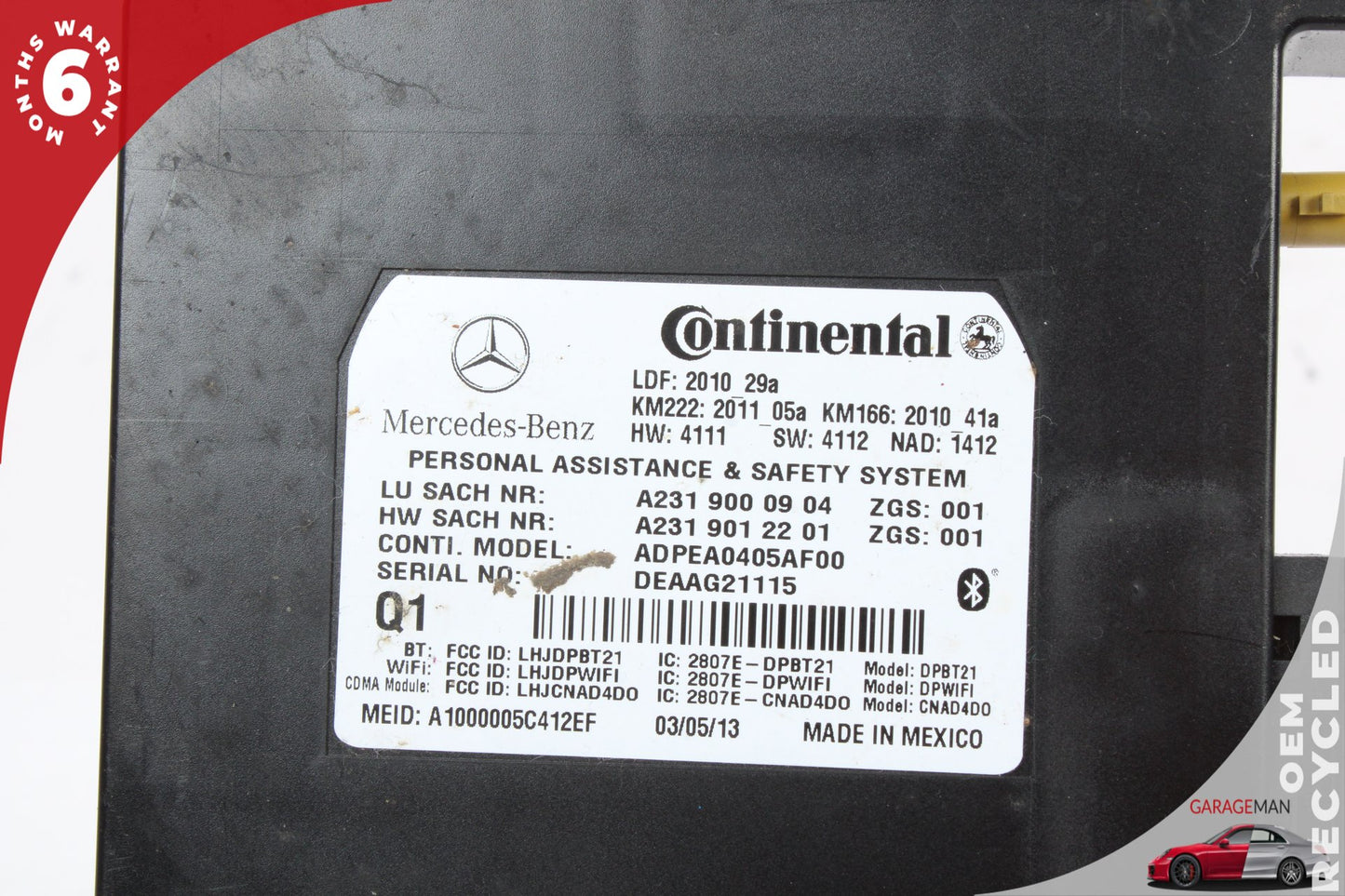 10-16 Mercedes-Benz GL450 X166 SUV Tele Aid Control Module 2319000904 Genuine