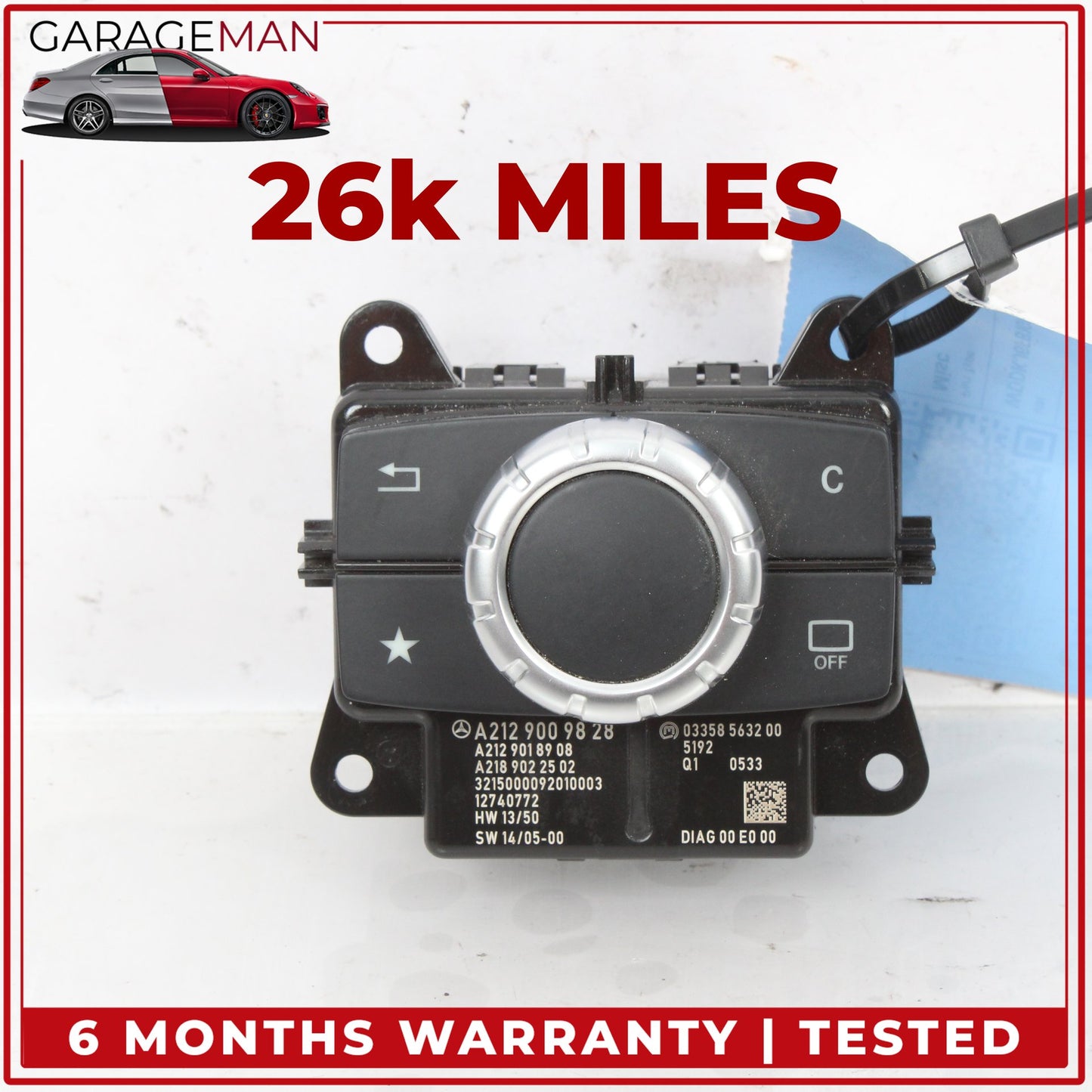 2015-2020 Mercedes C207 E400 Coupe Multimedia Knob Control Switch 2129009828 OEM