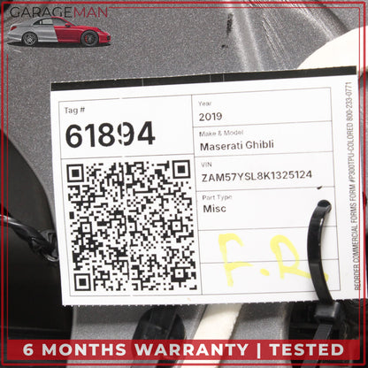 2014-2022 Maserati Ghibli M157 Front Right Side Door Shell Gray Metallic OEM