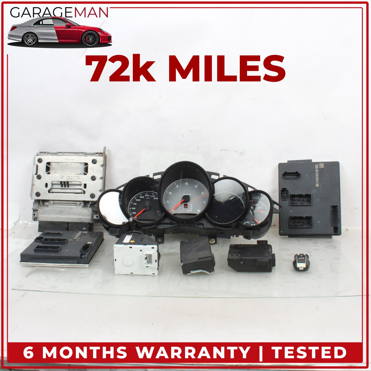 2010-2016 Porsche Panamera 970 4.8L Engine BCM Module Ignition Switch Set OEM