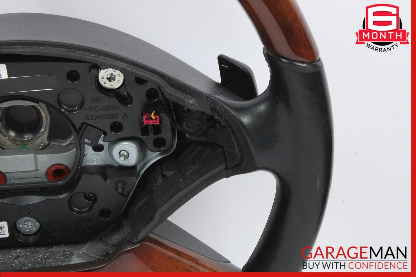 2010-2014 Mercedes-Benz S550 W221 Steering Wheel Wood Trim Black 2219063800 OEM