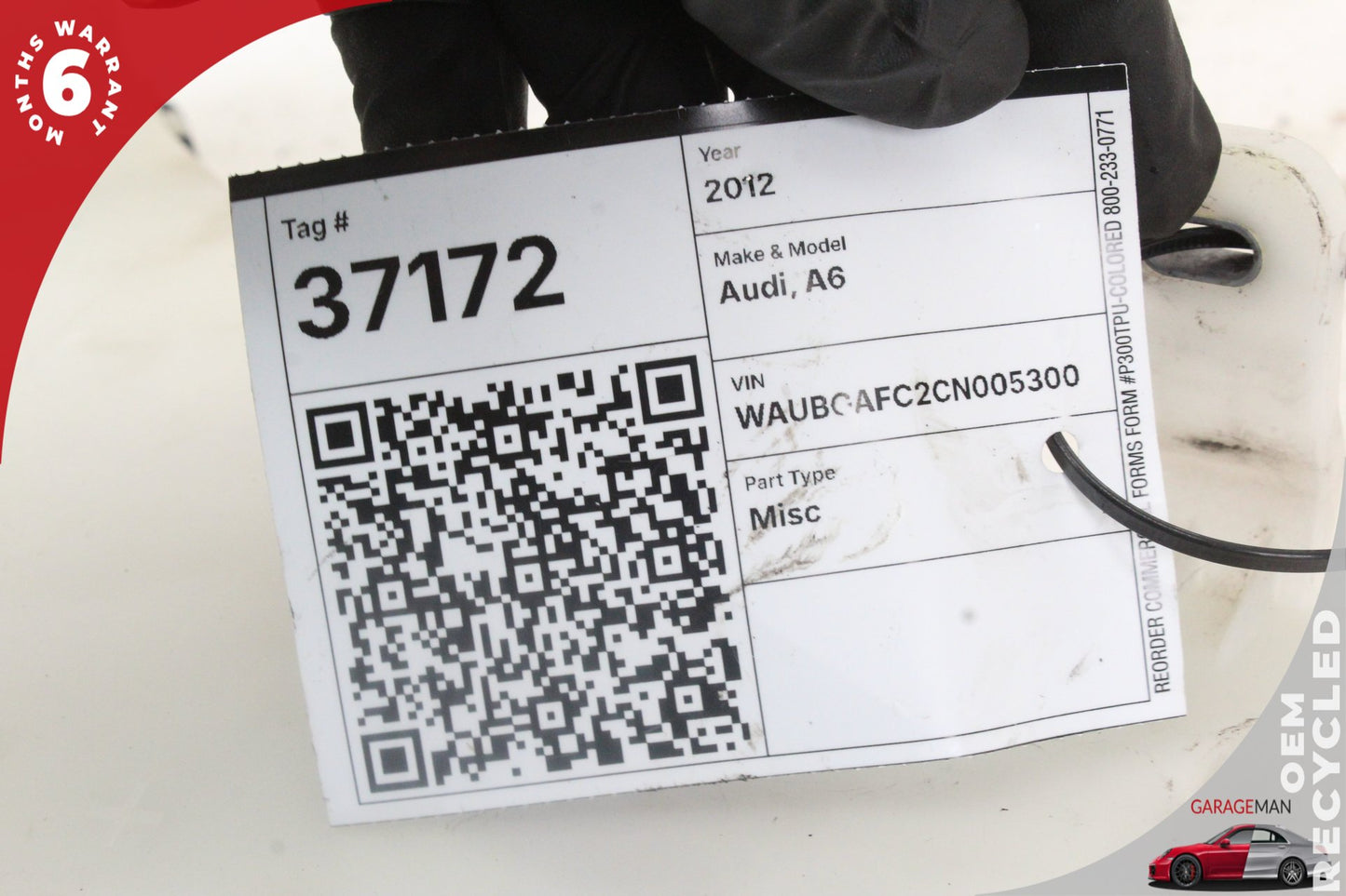 12-18 Audi A6 C7 Sedan Windshield Washer Fluid Reservoir 4G1955462 Genuine