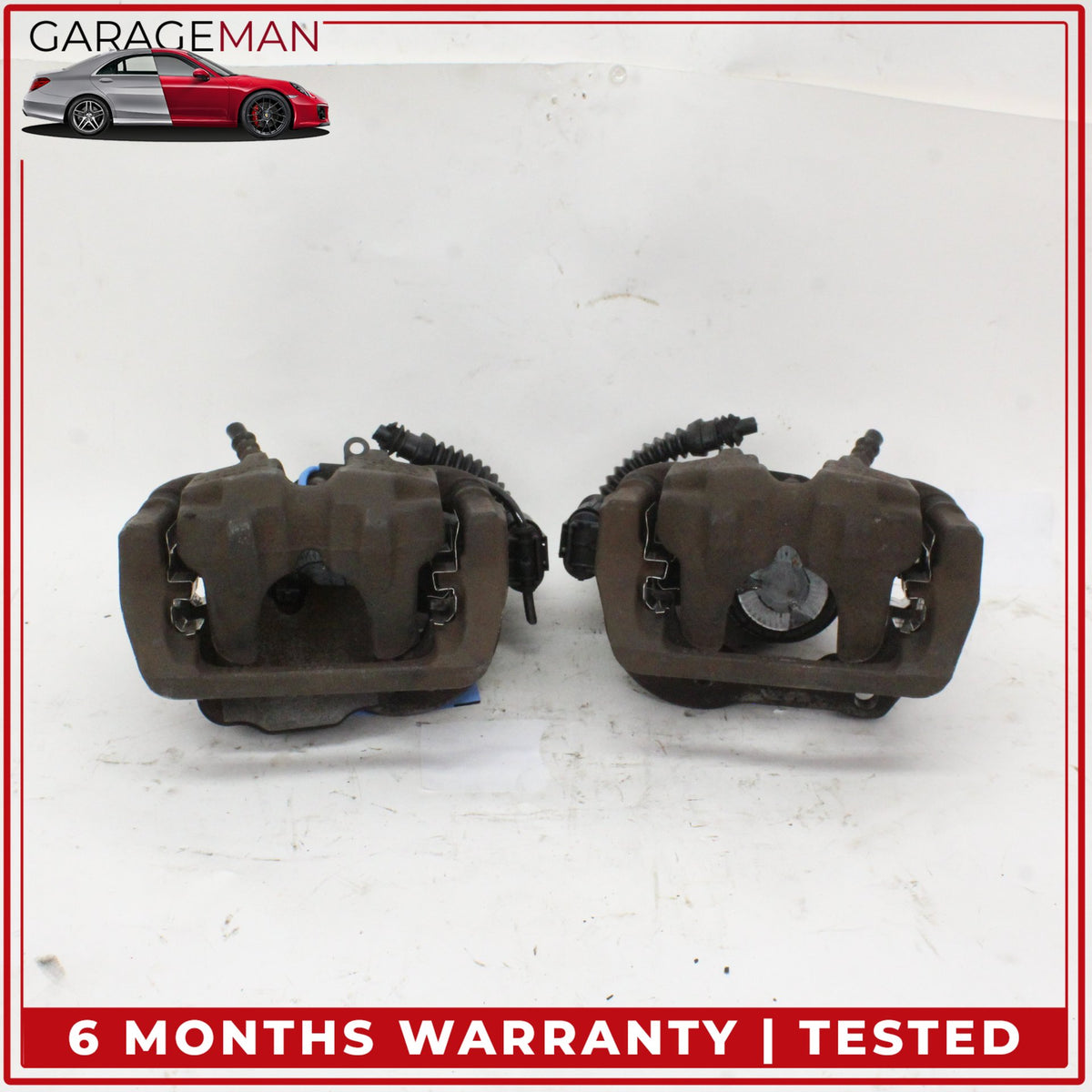 2011-2019 BMW 550i Rear Left and Right Side Brake Caliper Set w/ Actuator OEM