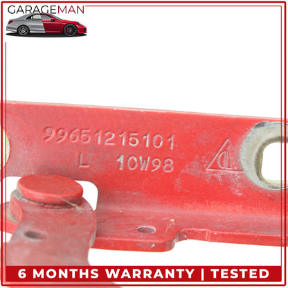 1999-2005 Porsche 911 996 Rear Left and Right Side Trunk Lid Hinge Set Red OEM