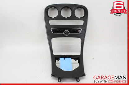 15-18 Mercedes W205 C300 Center Console Trim Bezel w/ Control Switch & Clock OEM