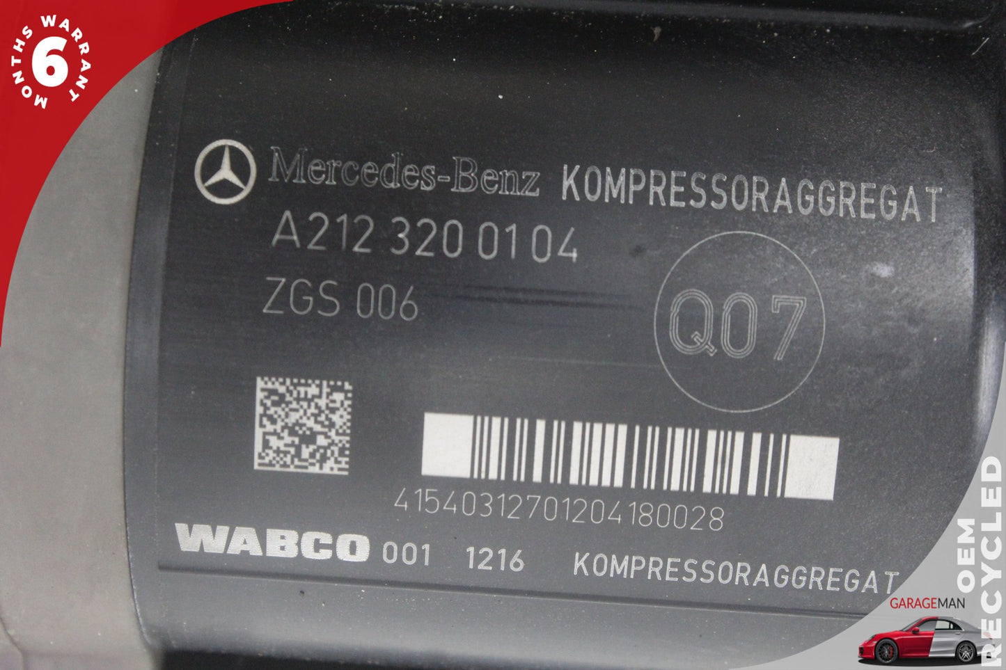 2012-2018 Mercedes W218 CLS550 Airmatic Air Suspension Compressor Pump OEM