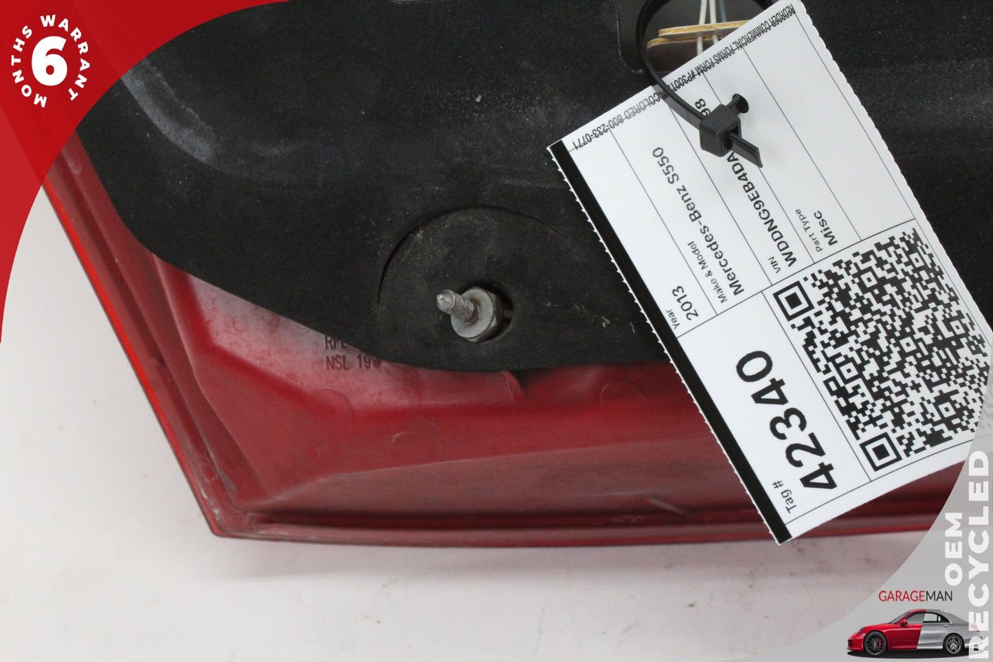 2010-2013 Mercedes W221 S550 S600 Rear Right Outer Tail Light 2218201464 OEM