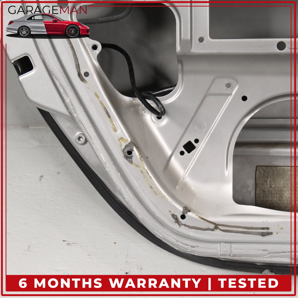 1997-2005 Porsche 911 Carrera 996 Front Left Side Door Shell Silver Metallic OEM