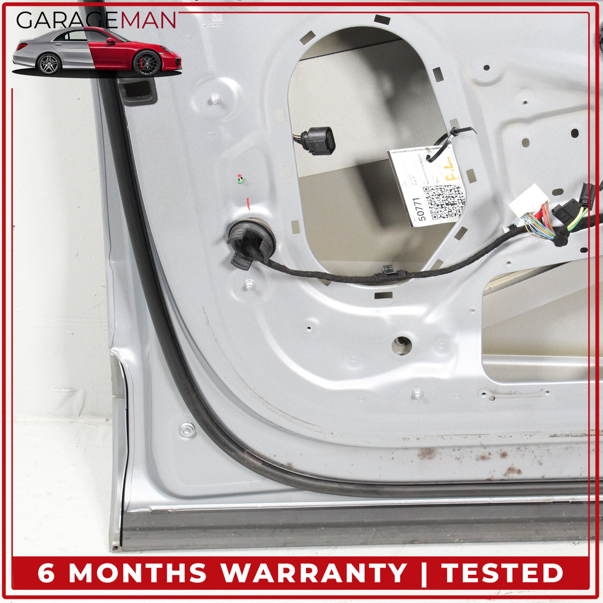 2017-2019 Audi Q7 Front Left Driver Side Door Shell Florett Silver Metallic OEM