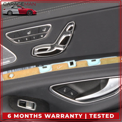 2014-2017 Mercedes W222 S550e Front Right Interior Door Trim Panel Black OEM