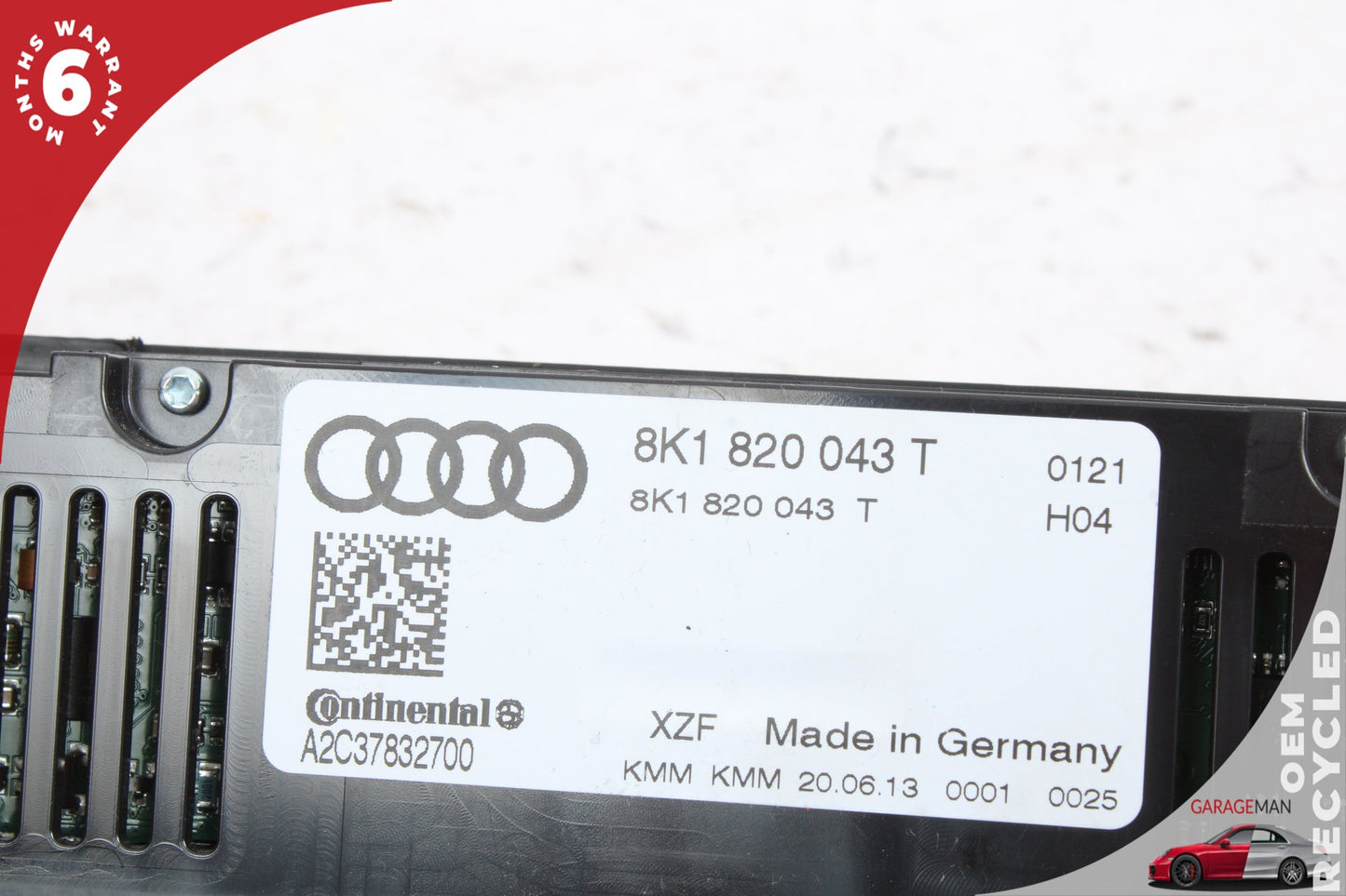 2012-2017 Audi Q5 8R Dash A/C AC Climate Control Panel Switch 8K1820043T OEM
