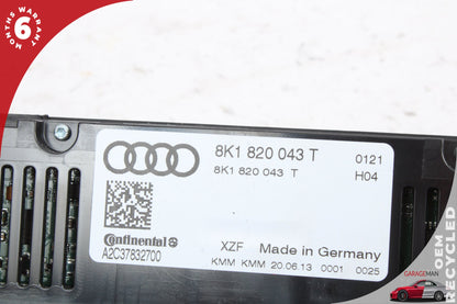 2012-2017 Audi Q5 8R Dash A/C AC Climate Control Panel Switch 8K1820043T OEM
