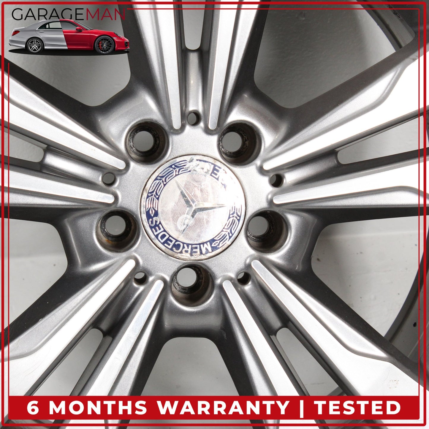 2014-2016 Mercedes W212 E350 Twin 5 Spoke Wheel Rim 8.5JX18H2ET48 2124015702 OEM