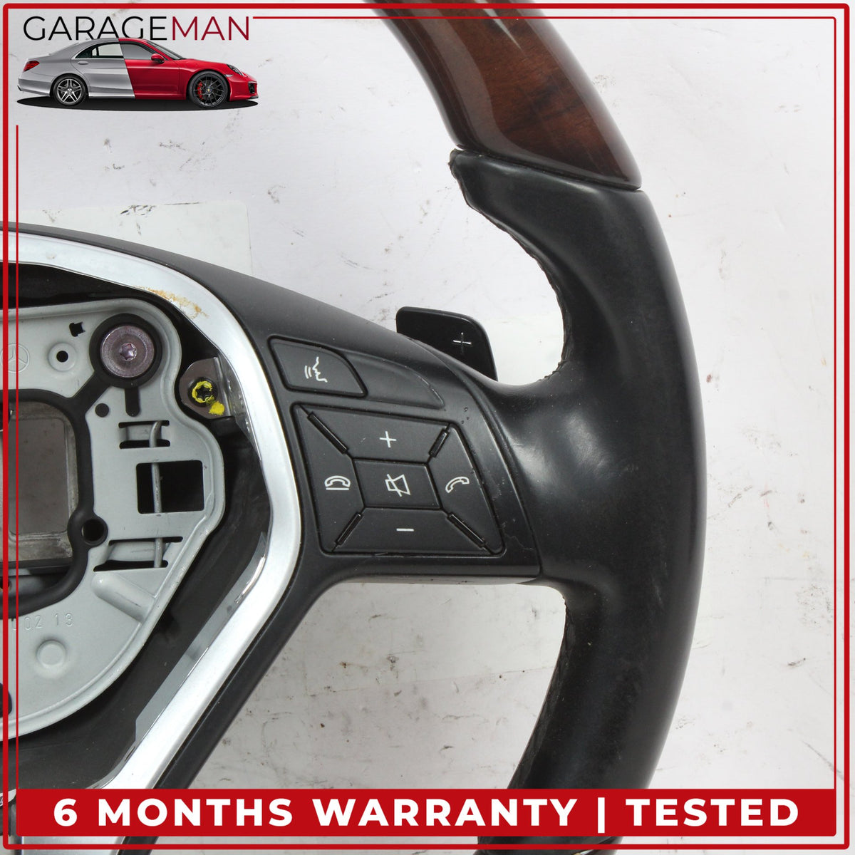 2012-2018 Mercedes W212 E350 CLS550 Steering Wheel w/ Paddle Shifters Wood OEM