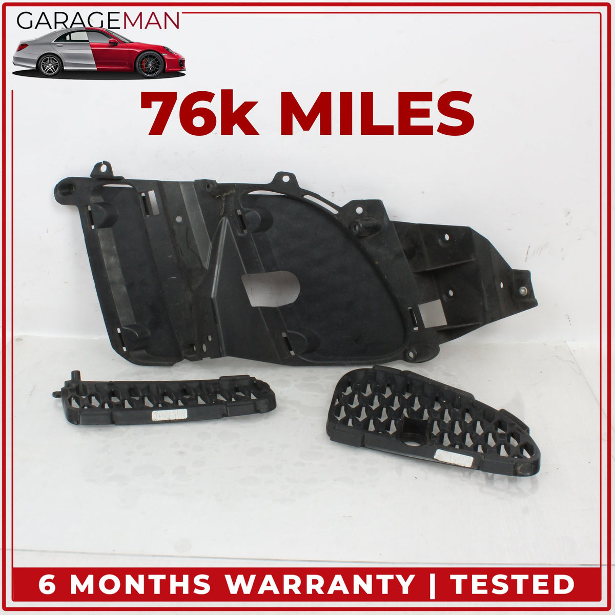 2014-2017 Jaguar F-Type X152 Front Bumper Right Support Bracket w/ Grills Set