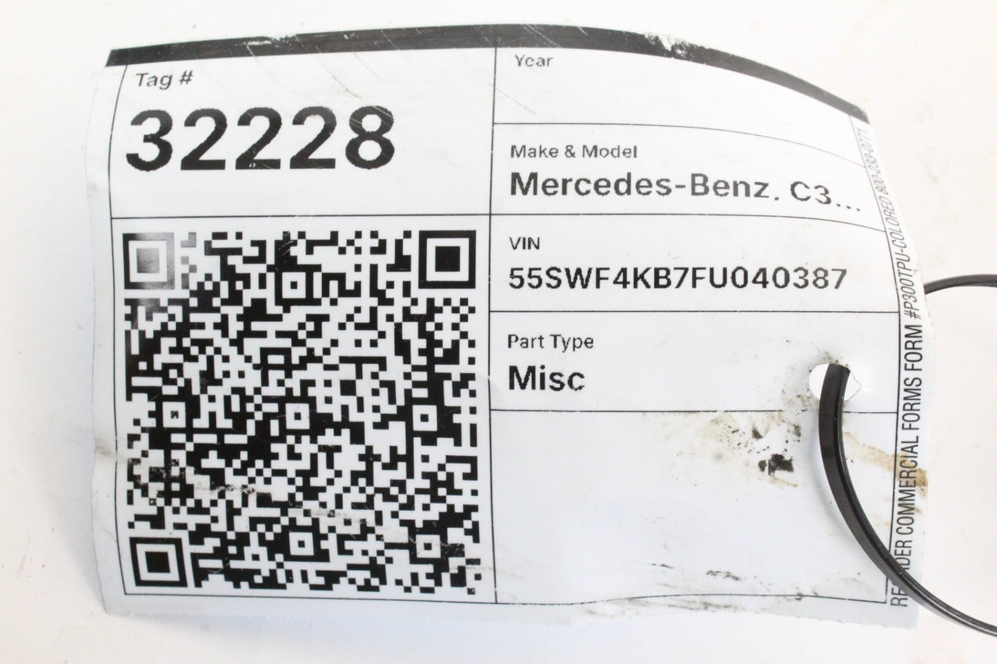 08-20 Mercedes-Benz C300 W205 Lower Control Arm Rear Left/Right 2053506303