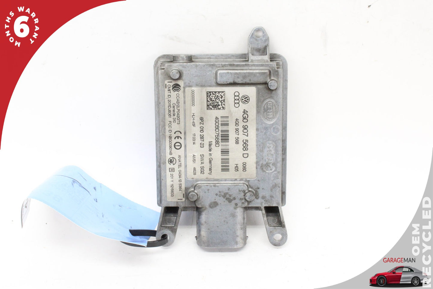2012-2018 Audi A6 Rear Left Lane Assist Blind Spot Radar Sensor 4G0907568D OEM