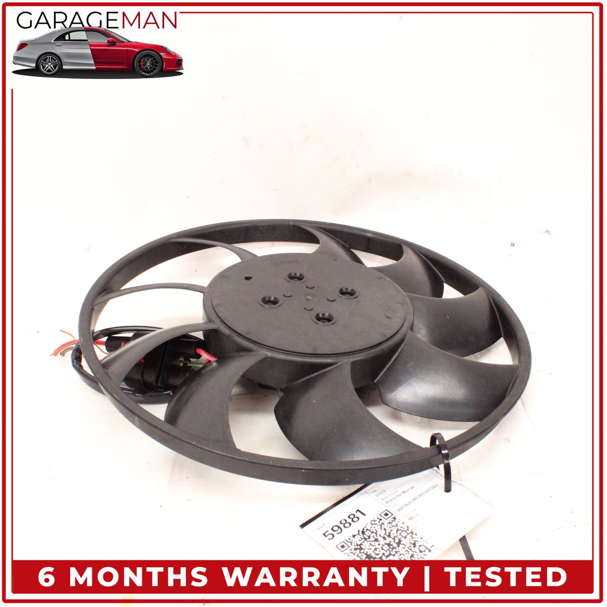 2015-2025 Porsche Macan 95B Radiator Cooling Fan Blade w/ Motor 95B959455G OEM