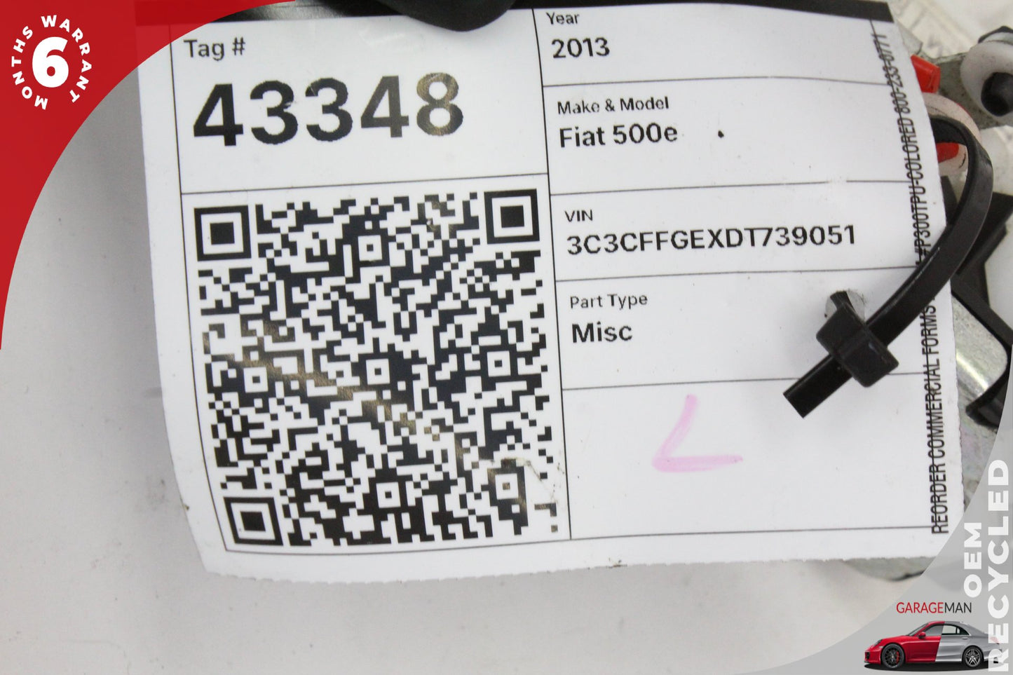 2012-2019 Fiat 500e Front Left Side Door Lock Latch Actuator 51827414 OEM