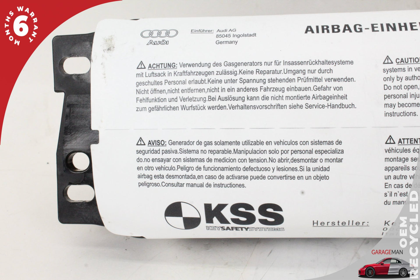 2008-2016 Audi A5 S5 Front Right Dash Upper Airbag Air Bag SRS 8T0880204E OEM