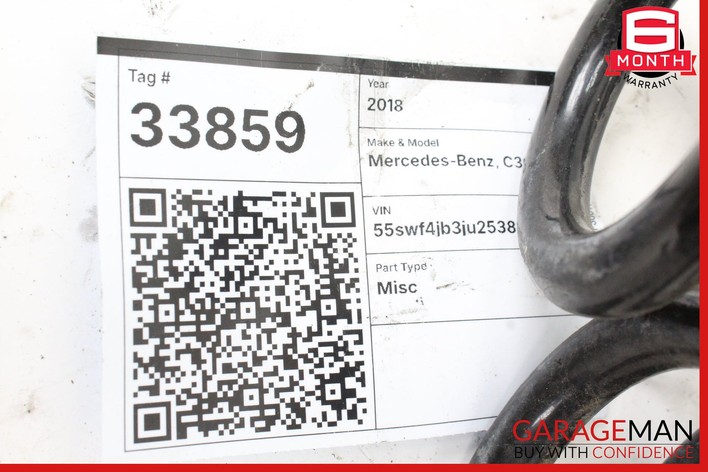 2015-2020 Mercedes W205 C300 Rear Left and Right Side Coil Spring 2053280337 OEM