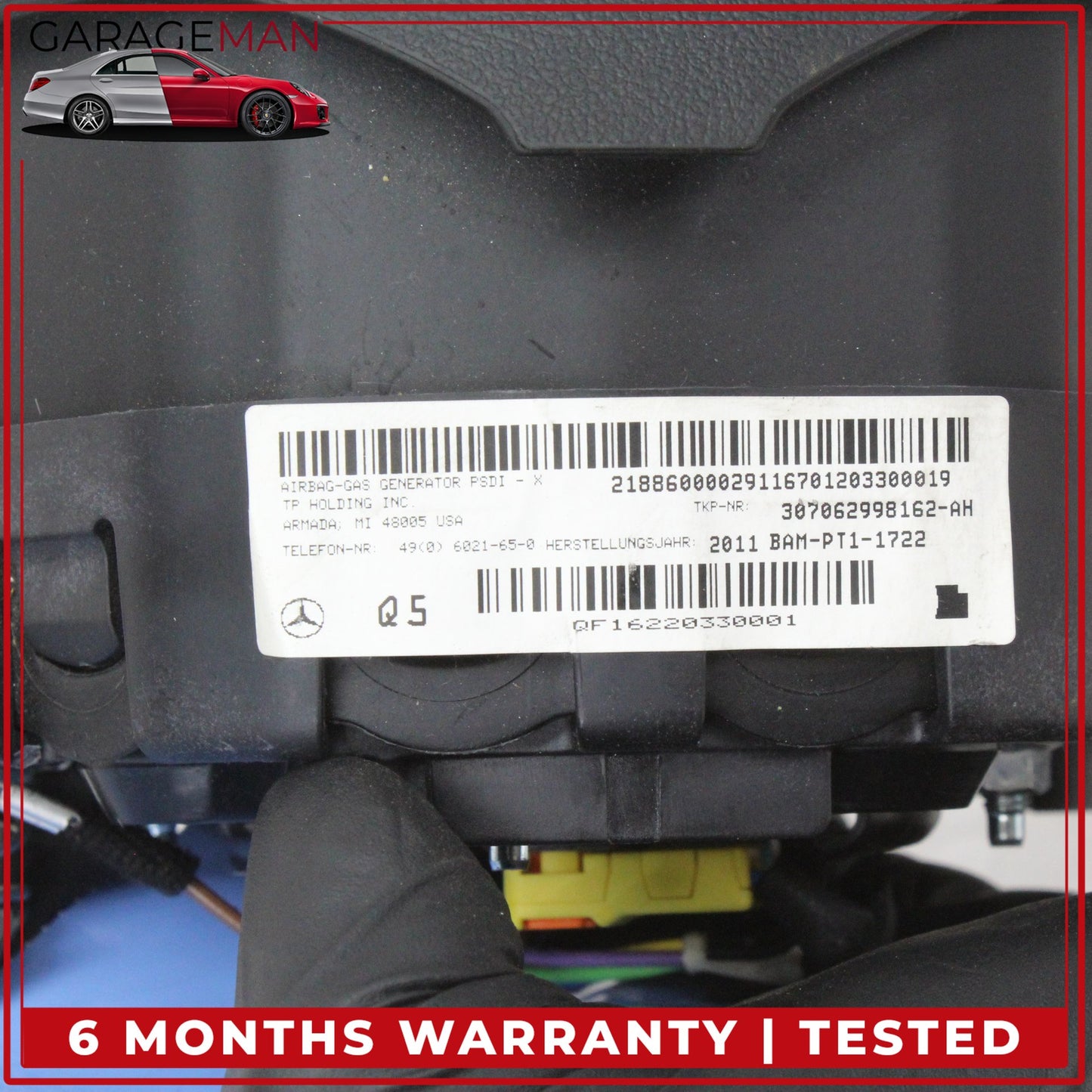 2012-2017 Mercedes W207 E350 E400 C350 Steering Wheel Airbag 2188600002 OEM