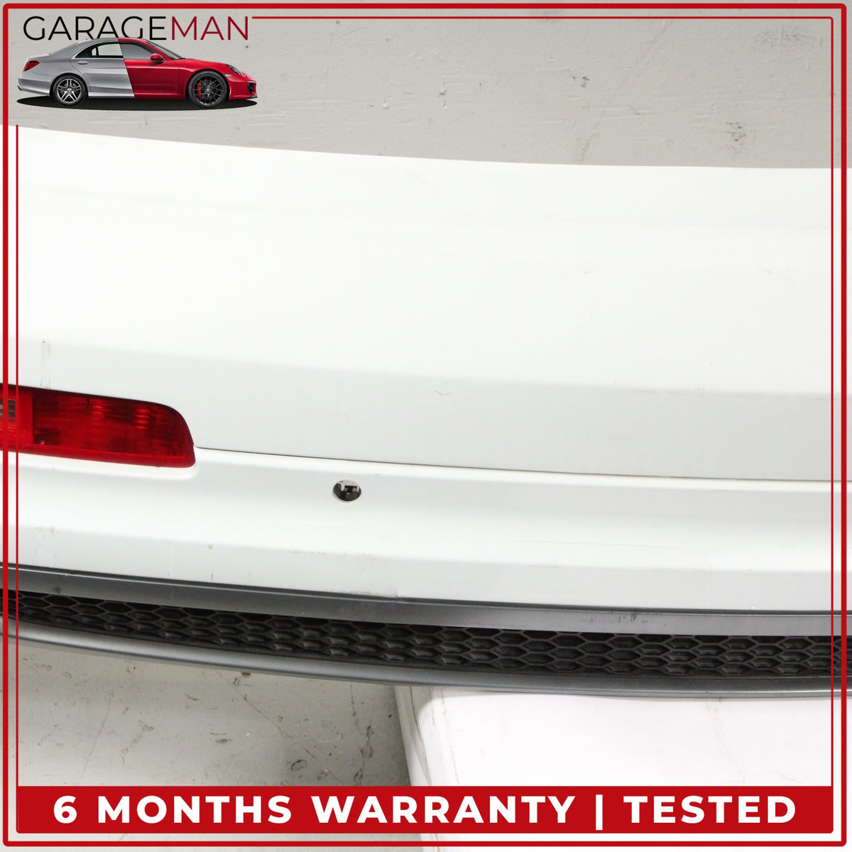 2010-2015 Audi Q7 Rear Bumper Cover Panel Glacier White Metallic OEM