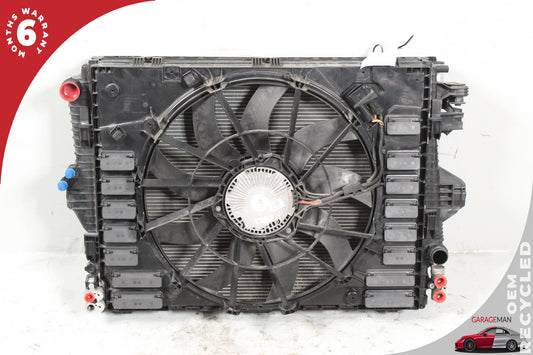 2011-2018 Porsche Cayenne 958 Engine Radiator A/C Condenser Cooler w/ Fan Motor