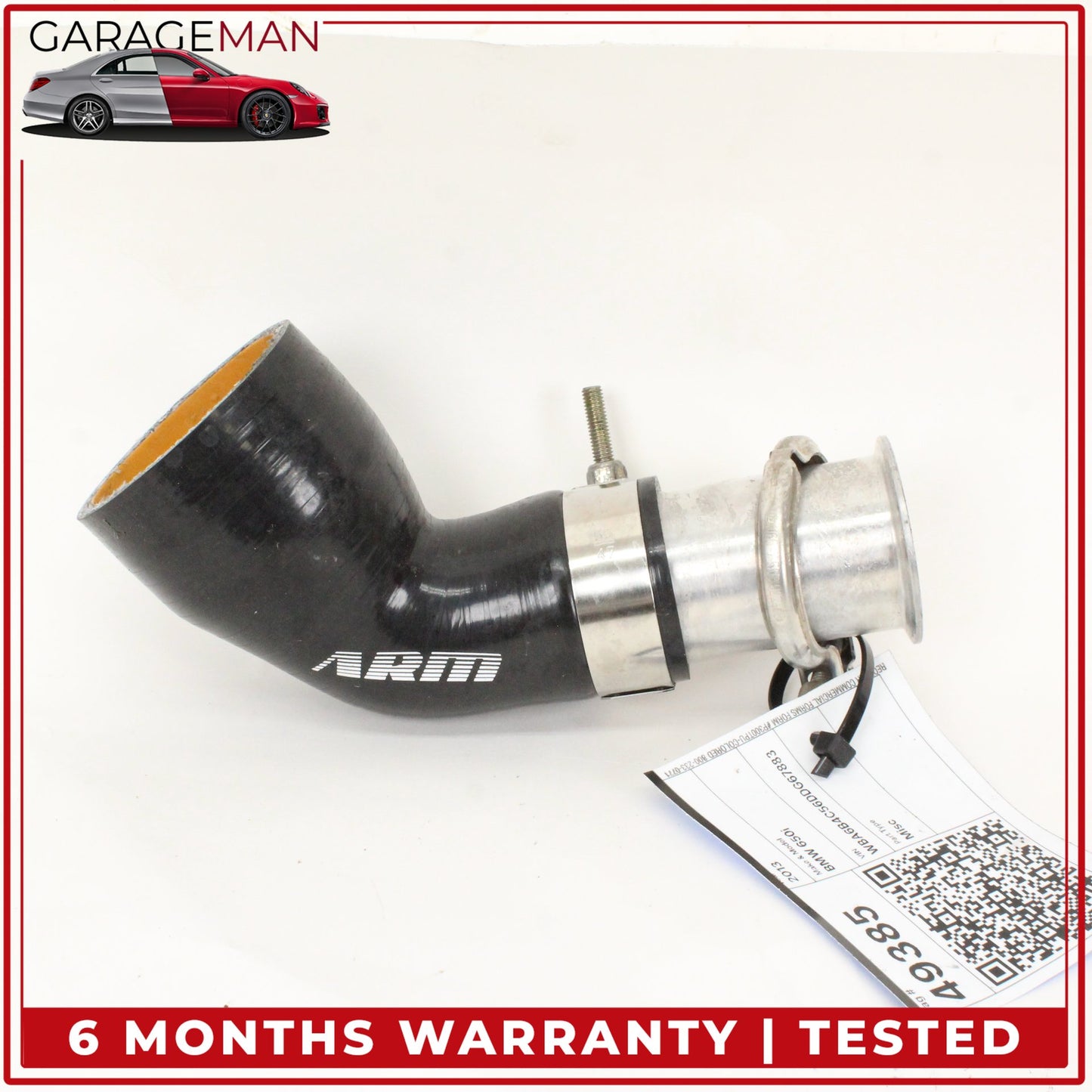 2012-2018 BMW 650i F06 AWD N63 4.4L ARM Turbo Inlet Charge Pipe