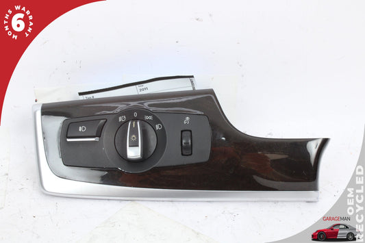 2011-2016 BMW 528i F10 Front Left Side Headlight Control Switch w/ Trim OEM