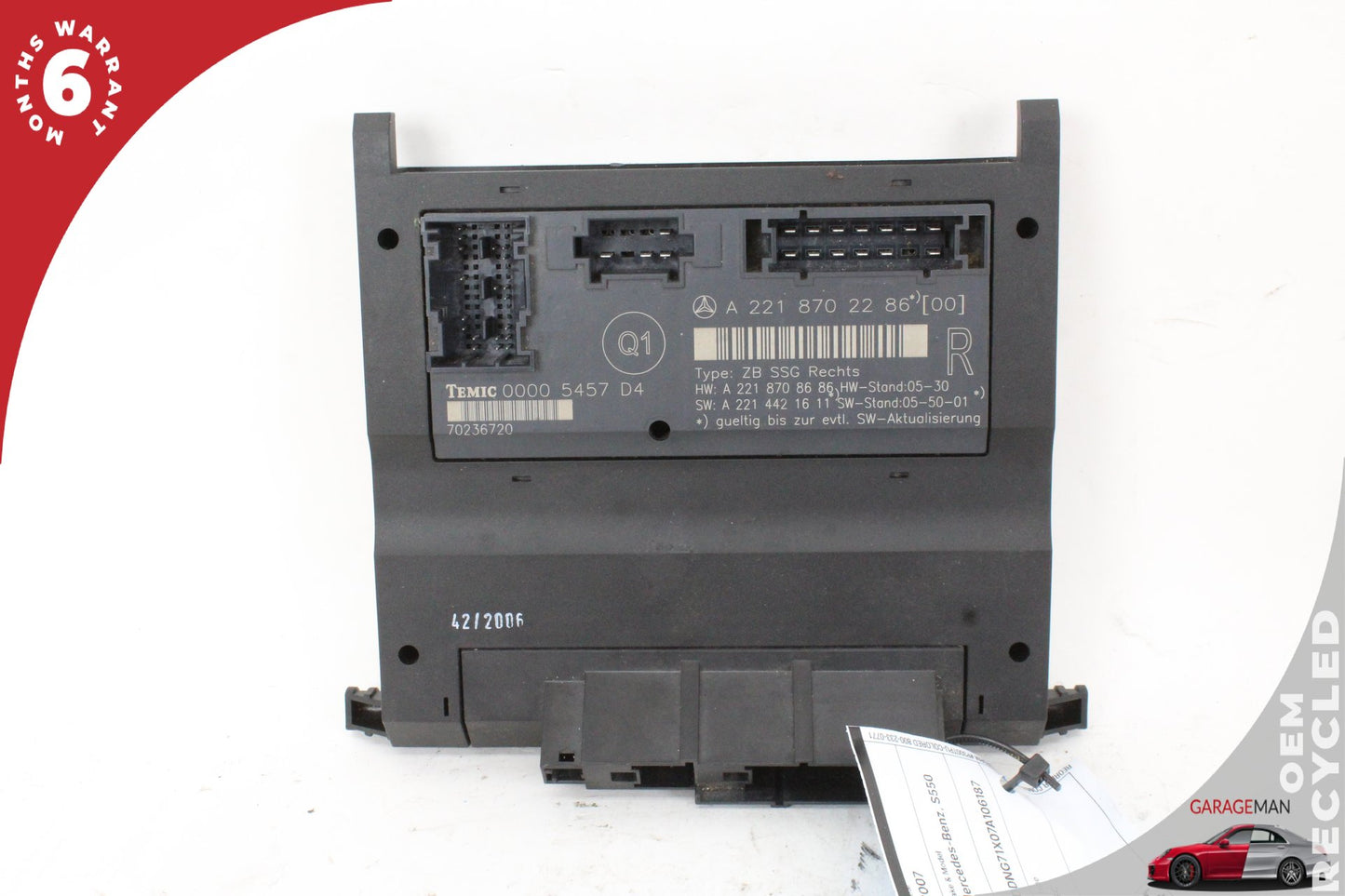 2007-2013 Mercedes W221 S550 Front Right Seat Control Module Unit 2218702286 OEM