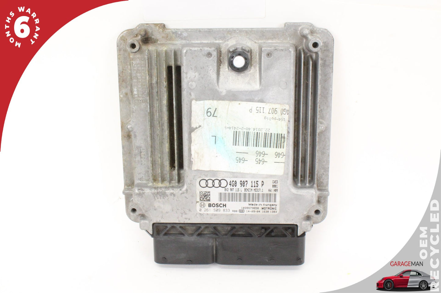 2014-2016 Audi A6 Quattro 2.0L Engine Computer Control Module ECU 4G0907115P OEM