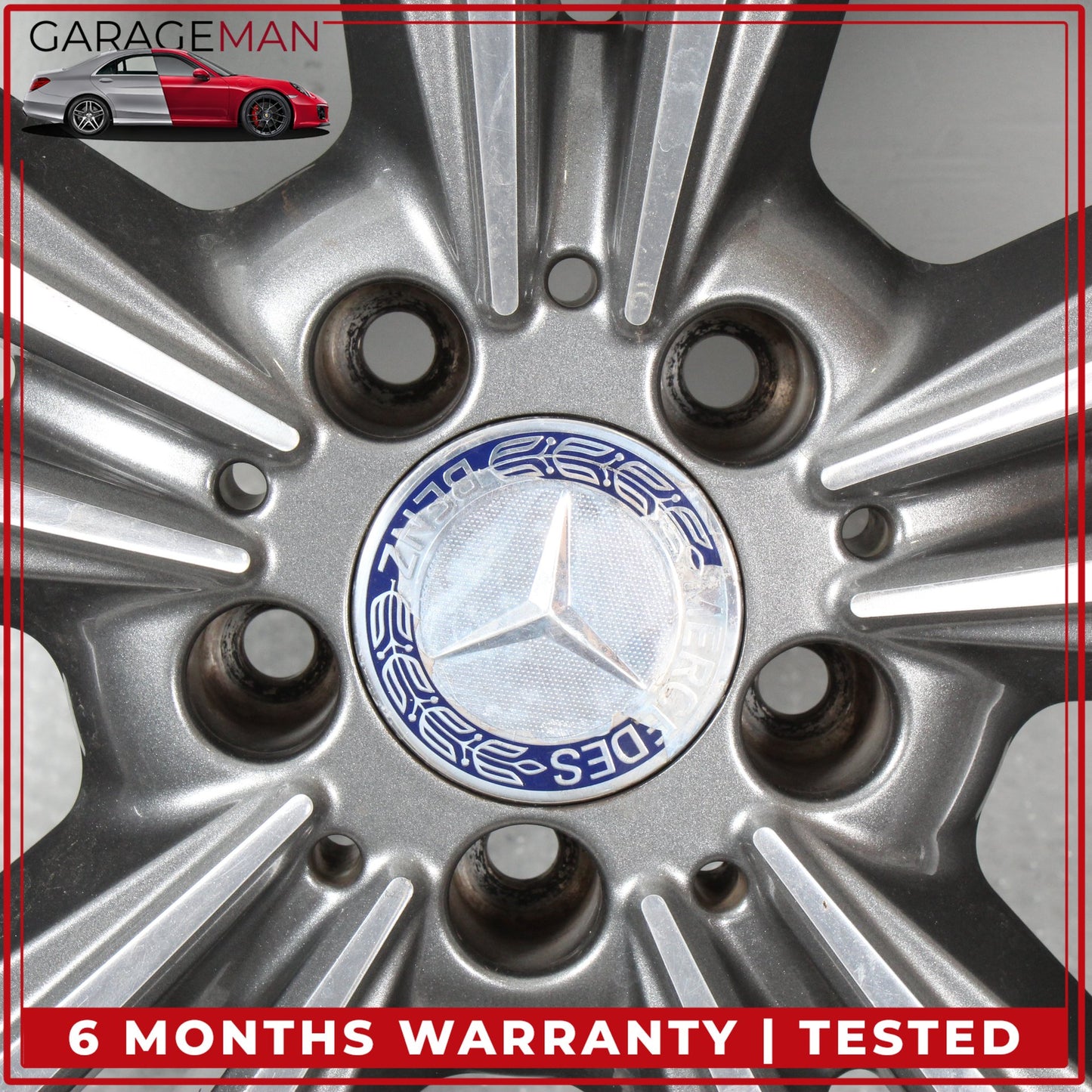 2014-2016 Mercedes W212 E350 Twin 5 Spoke Wheel Rim 8.5JX18H2ET48 2124015702 OEM