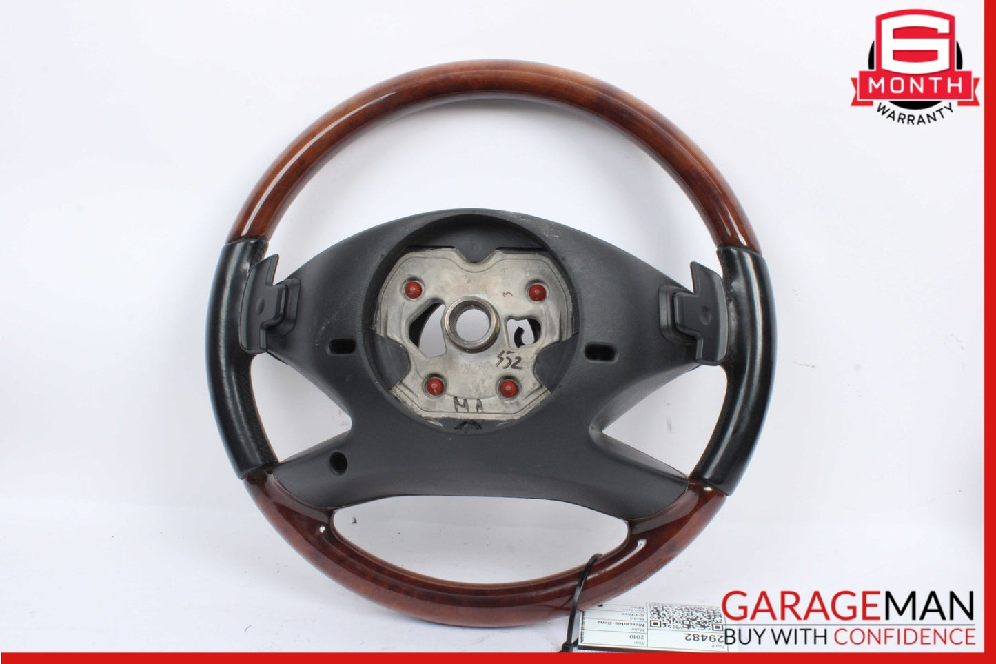 2010-2014 Mercedes-Benz S550 W221 Steering Wheel Wood Trim Black 2219063800 OEM