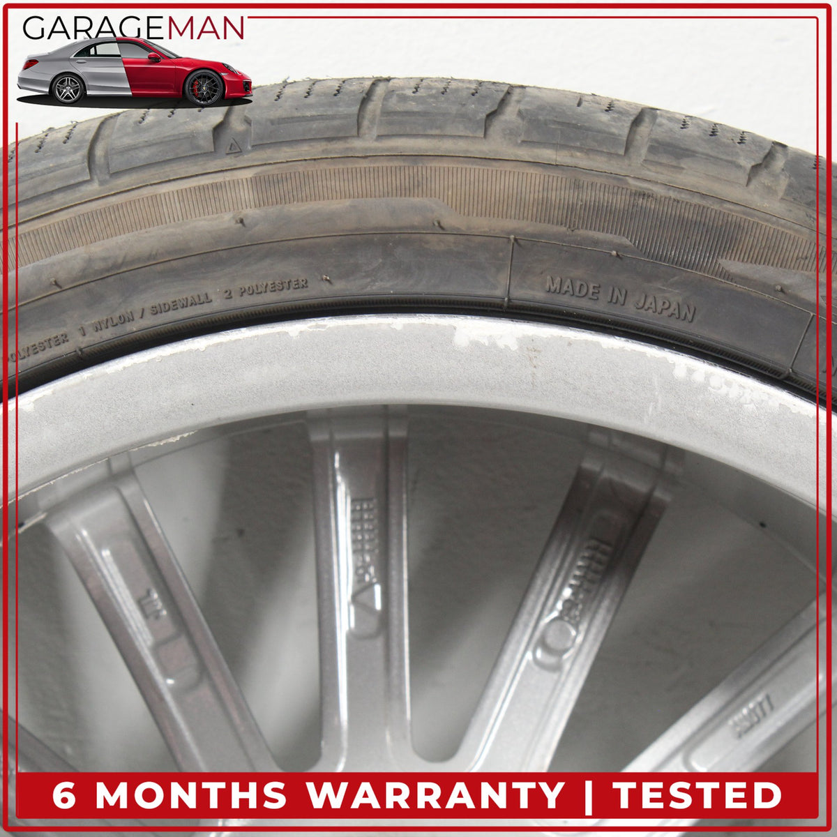 2015-2023 Mercedes W205 C300 Rear Wheel Rim w/ Tire 8.5JX19H2ET52 2054011400 OEM