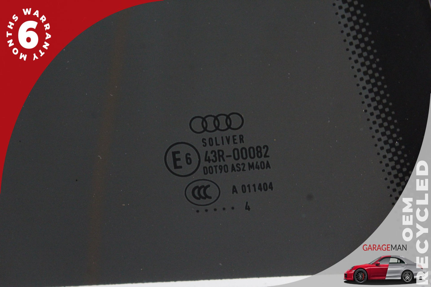 2010-2017 Audi RS5 A5 S5 Convertible Rear Right Side Quarter Window Glass OEM