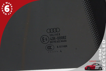 2010-2017 Audi RS5 A5 S5 Convertible Rear Right Side Quarter Window Glass OEM