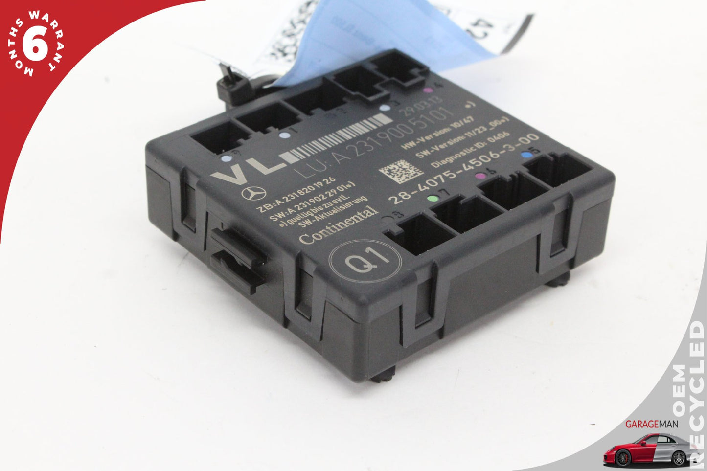 13-16 Mercedes-Benz SL500 R231 Convertible Left Driver Side Door Control Module Unit 2319005101