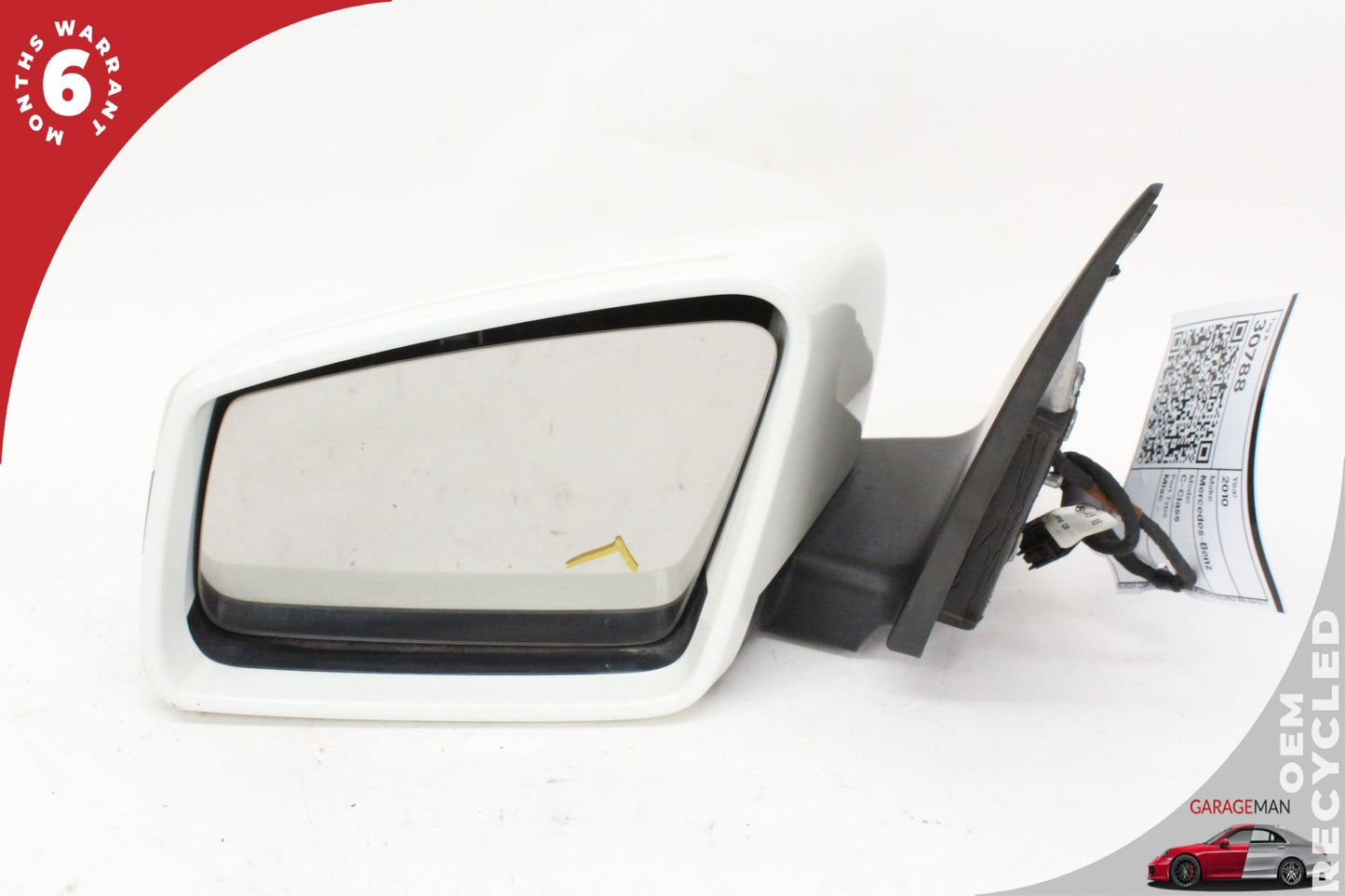 2010-2011 Mercedes W204 C300 Front Left Side Door Rear View Mirror White OEM