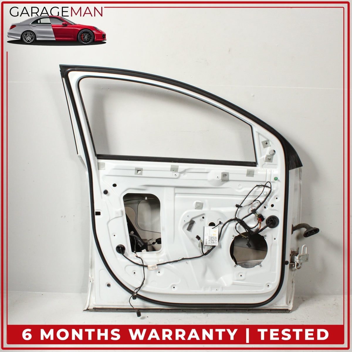2007-2015 Audi Q7 Front Left Driver Side Door Shell Glacier White Metallic OEM
