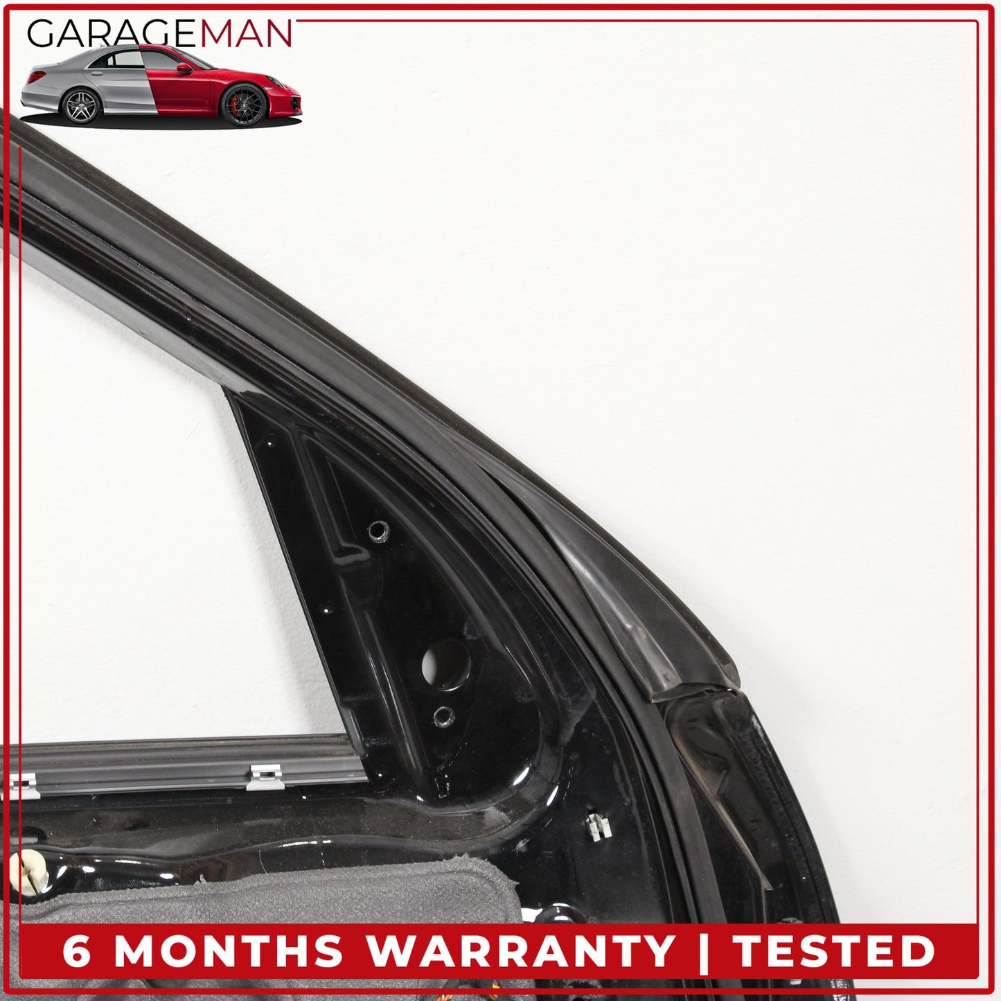 2007-2013 BMW X5 E70 Front Left Side Door Shell Black w/ Window Regulator OEM