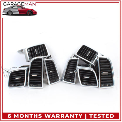 2010-2016 Porsche Panamera 970 Front and Rear AC A/C Air Vent Set of 8 OEM