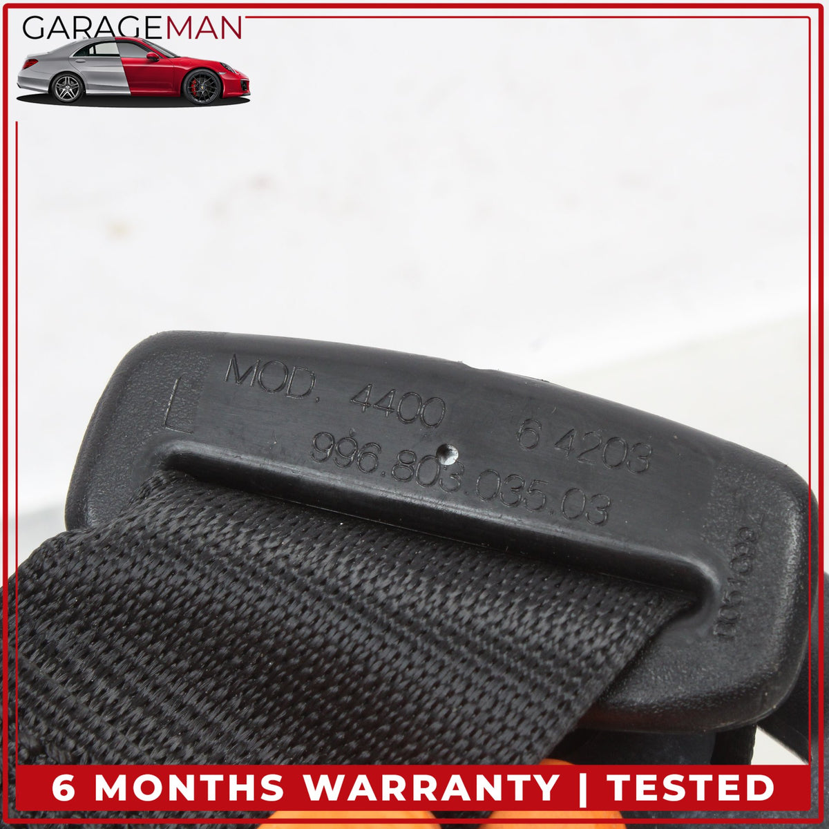 1999-2005 Porsche 911 Carrera 996 Rear Left Side Seat Belt 99680303503 OEM