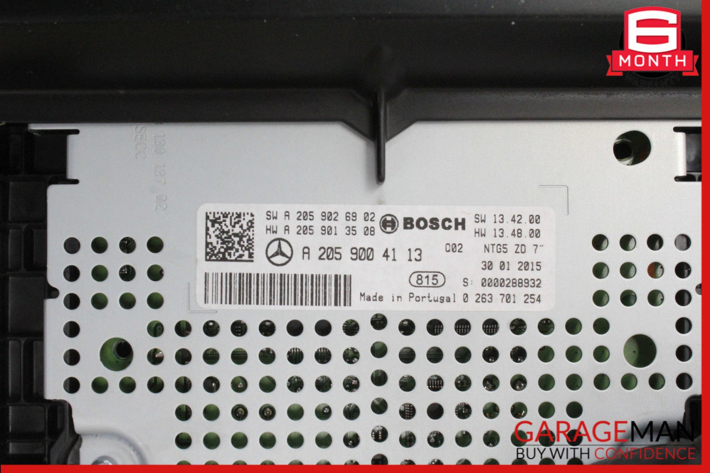 15-19 Mercedes W205 C300 Front Dash Navigation Display Screen Monitor Unit OEM