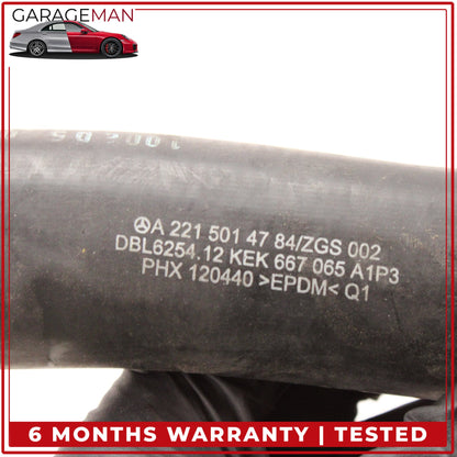 2010-2013 Mercedes W221 S400 Hybrid Lower Radiator Coolant Hose Pipe OEM