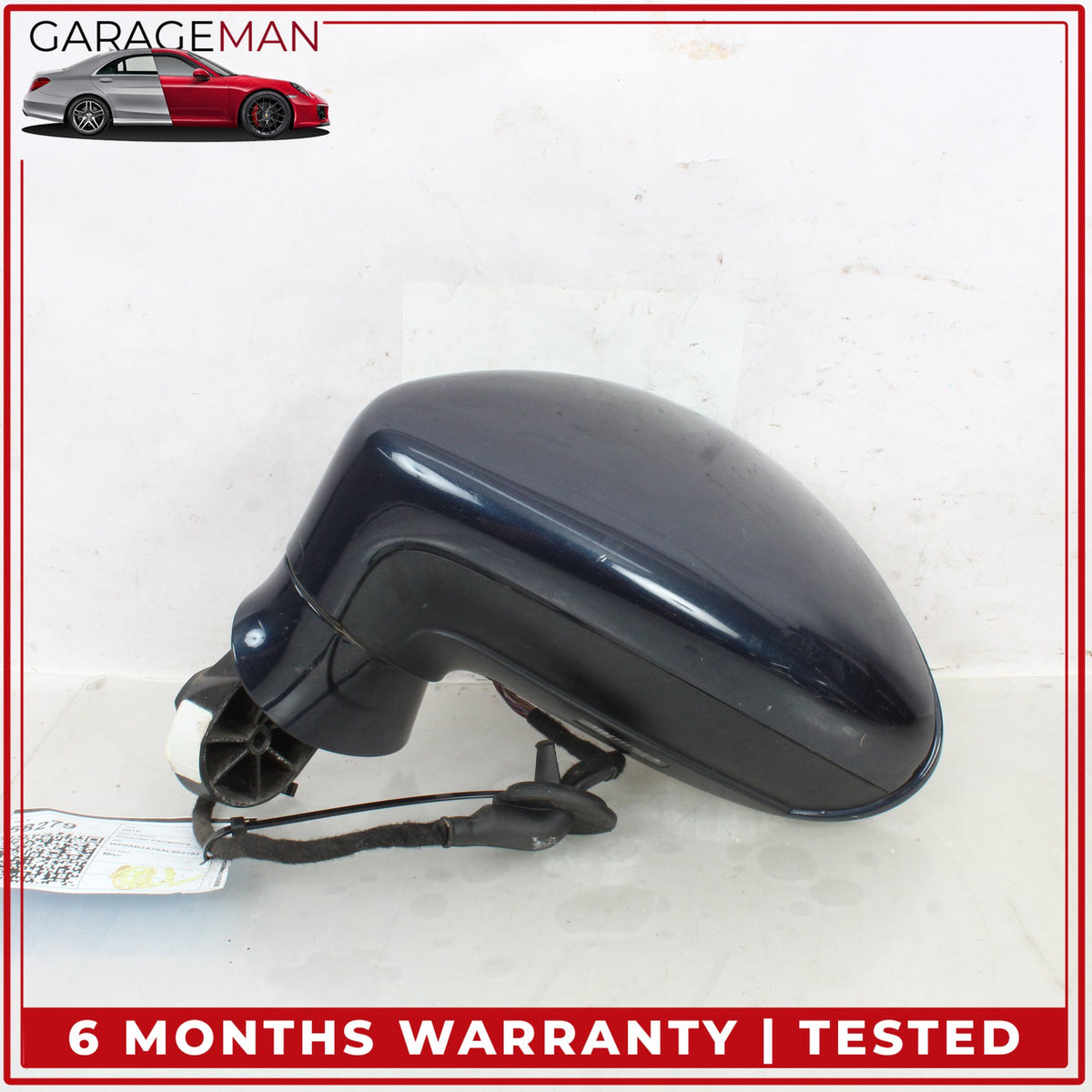 2010-2013 Porsche Panamera 970 Left Side Door Rear View Mirror Blue Metallic OEM